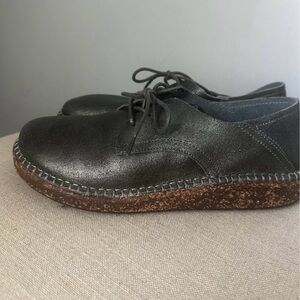 Birkenstock Unisex Adults Size EU38 Low Cut Gray Metallic Lace Up